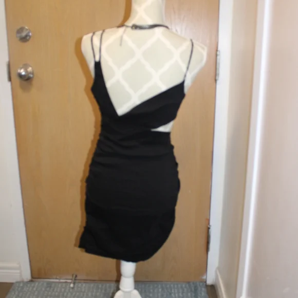 Zara's Design, Little Black Dress, Goth, Bikercore, Tummy/back Cutout, Form Fits - Picture 2 of 2